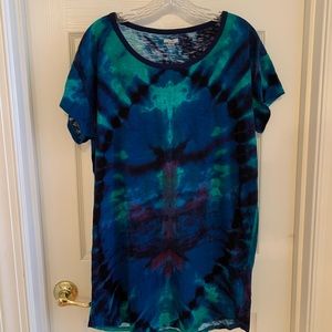Tie dye t shirt dress